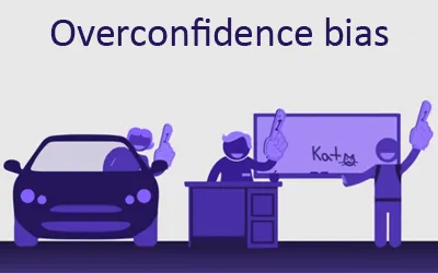 Overconfidence Bias: Showing a driver, a teacher, and a student all saying they're the best at what they do.